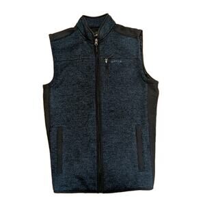 Orvis Sweater Fleece Vest Mens Large Blue